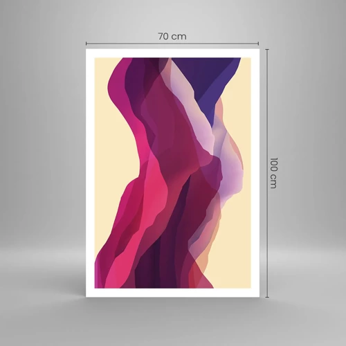 Plakat - Bølger i lilla - 70x100 cm