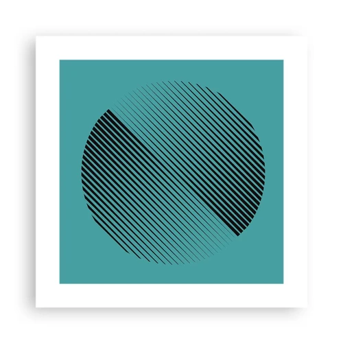 Plakat - Cirklen - en geometrisk variation - 40x40 cm