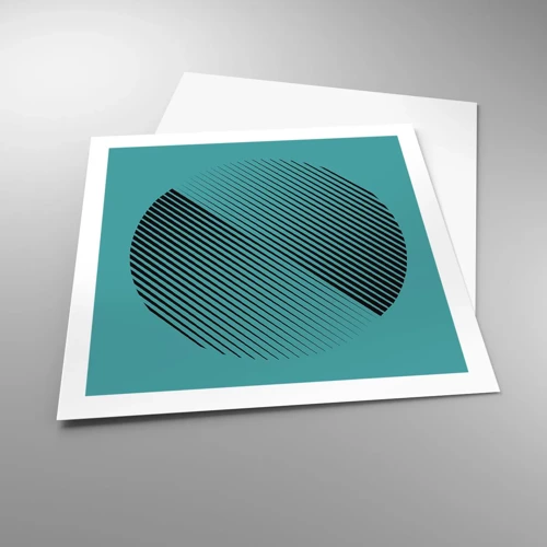 Plakat - Cirklen - en geometrisk variation - 60x60 cm