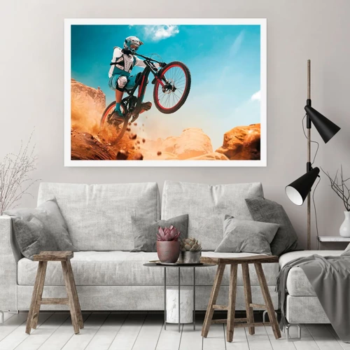 Plakat - Cykel-dæmonisk galskab - 100x70 cm