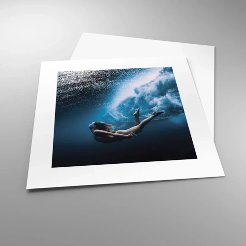 Plakat - Den moderne havfrue - 30x30 cm