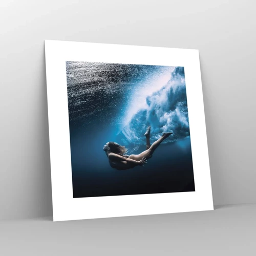 Plakat - Den moderne havfrue - 30x30 cm