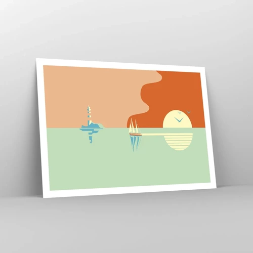 Plakat - Det perfekte havlandskab - 100x70 cm