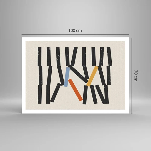 Plakat - Dominoer - komposition - 100x70 cm