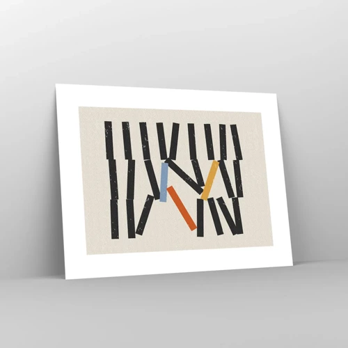 Plakat - Dominoer - komposition - 40x30 cm