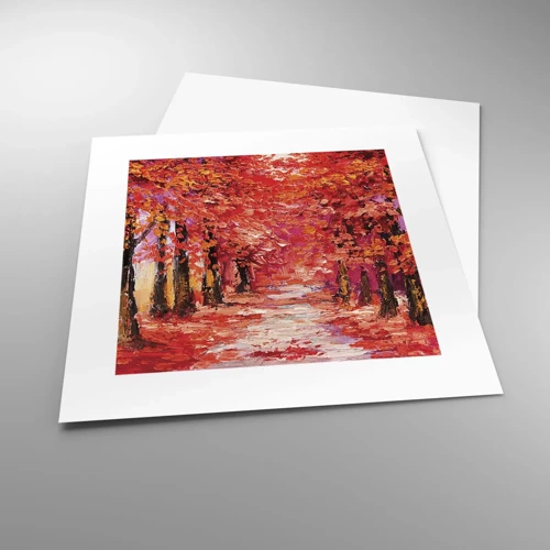 Plakat - Efterårets indtryk - 30x30 cm