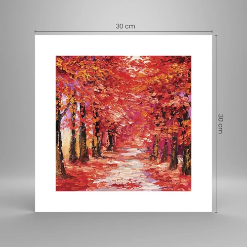 Plakat - Efterårets indtryk - 30x30 cm