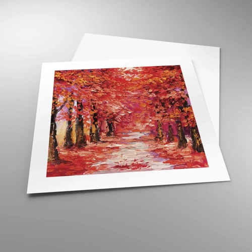Plakat - Efterårets indtryk - 40x40 cm