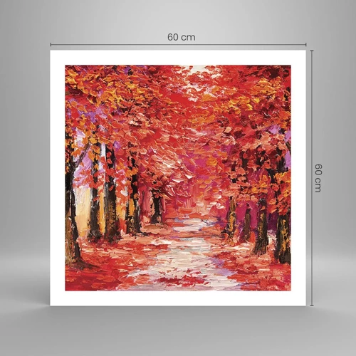Plakat - Efterårets indtryk - 60x60 cm