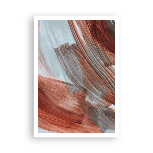 Plakat - Efterårsagtig og blæsende abstraktion - 70x100 cm