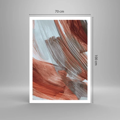 Plakat - Efterårsagtig og blæsende abstraktion - 70x100 cm