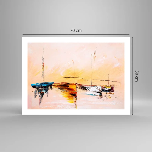 Plakat - En aften i havnen - 70x50 cm