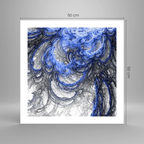 Plakat - En bølges fødsel - 50x50 cm