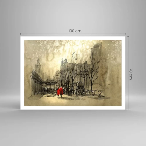 Plakat - En date i London-tågen  - 100x70 cm