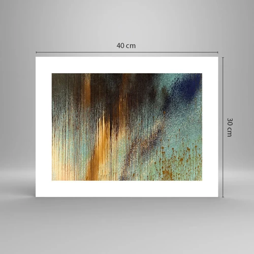 Plakat - En utilsigtet farverig komposition - 40x30 cm