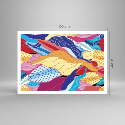 Plakat - Et farverigt rod - 100x70 cm