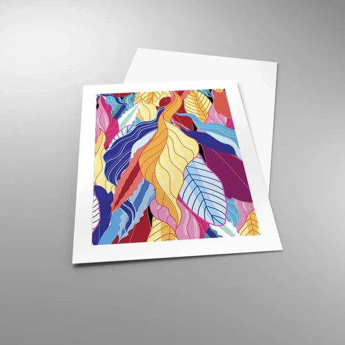 Plakat - Et farverigt rod - 40x50 cm