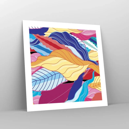 Plakat - Et farverigt rod - 50x50 cm
