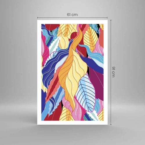 Plakat - Et farverigt rod - 61x91 cm