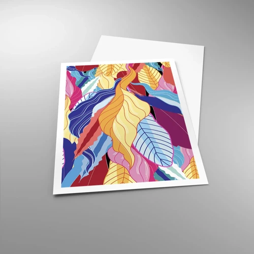 Plakat - Et farverigt rod - 70x100 cm