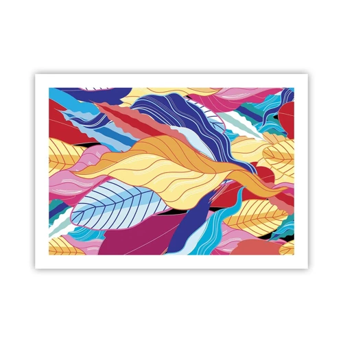 Plakat - Et farverigt rod - 70x50 cm