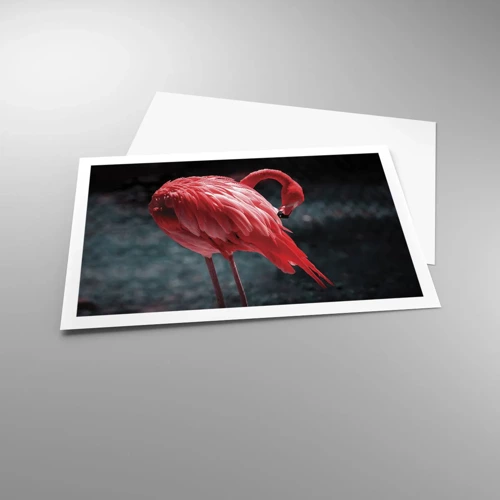 Plakat - Et karmosinrødt naturdigt - 91x61 cm
