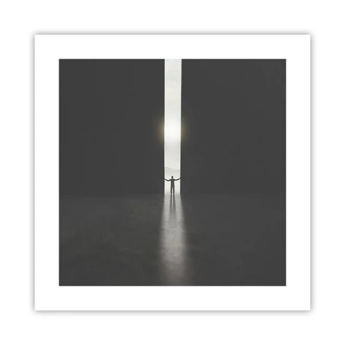 Plakat - Et skridt mod en lys fremtid - 40x40 cm