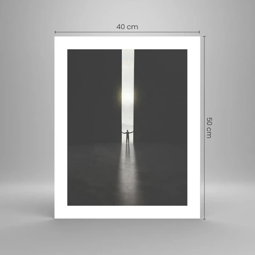 Plakat - Et skridt mod en lys fremtid - 40x50 cm