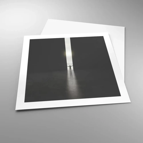 Plakat - Et skridt mod en lys fremtid - 50x50 cm