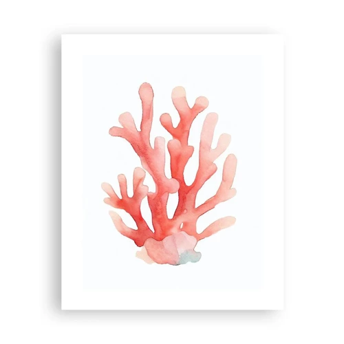 Plakat - Farven koral - 40x50 cm