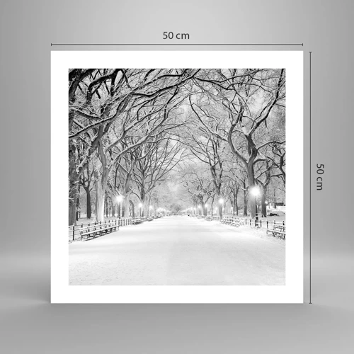 Plakat - Fire årstider - vinter - 50x50 cm