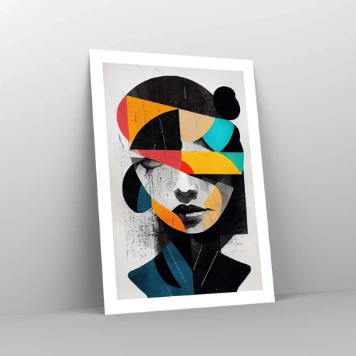 Plakat - Flerfarvet indre portræt - 50x70 cm