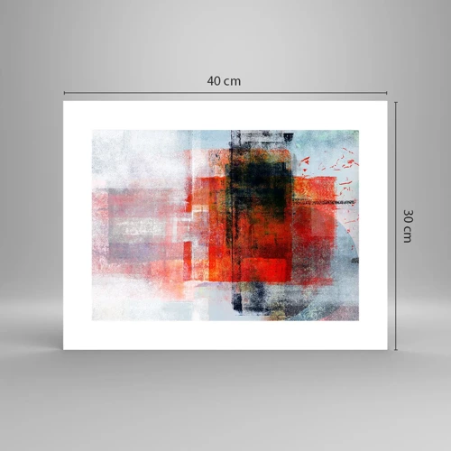 Plakat - Glødende komposition - 40x30 cm