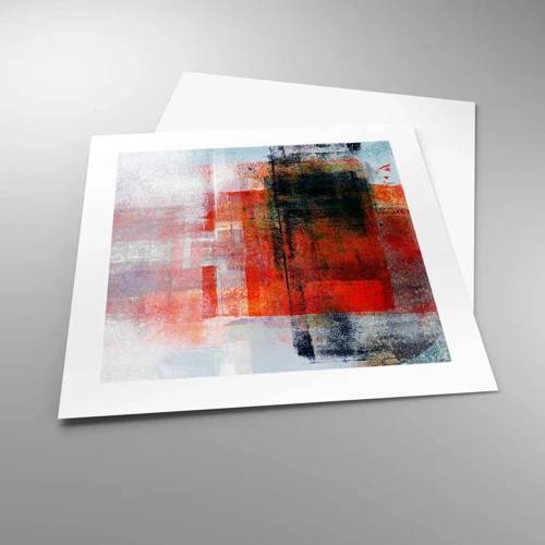 Plakat - Glødende komposition - 40x40 cm