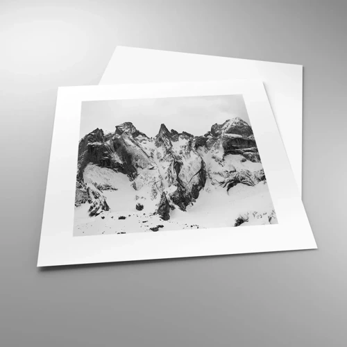 Plakat - Granit truende højderyg - 30x30 cm