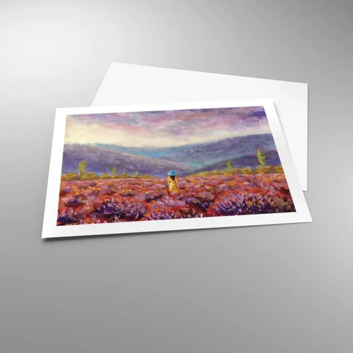 Plakat - I en verden af lavendel - 70x50 cm