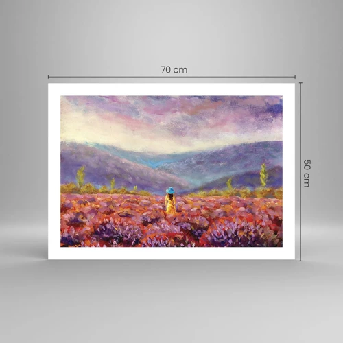 Plakat - I en verden af lavendel - 70x50 cm