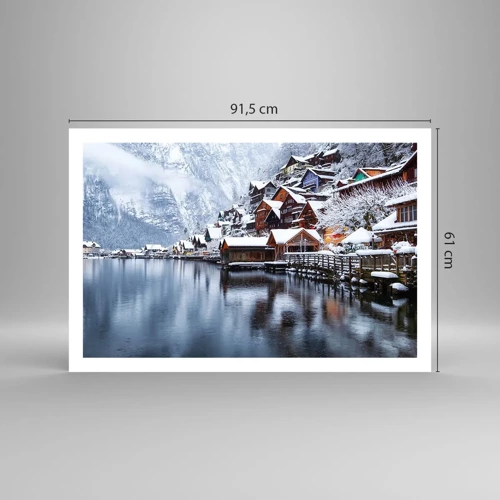 Plakat - I en vinterdekoration - 91x61 cm