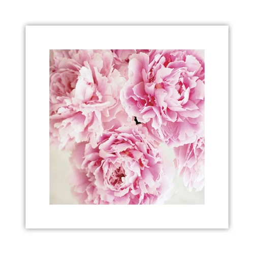 Plakat - I lyserød glamour - 30x30 cm