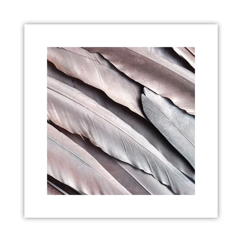 Plakat - I lyserødt sølv - 30x30 cm