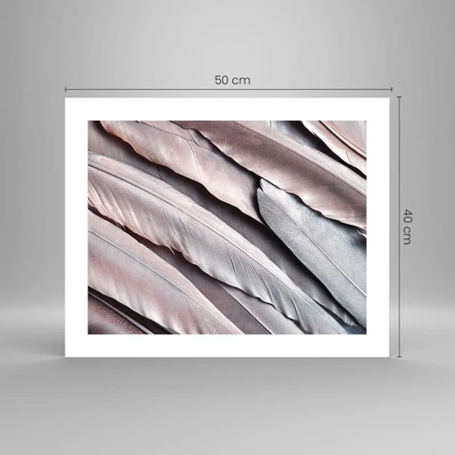 Plakat - I lyserødt sølv - 50x40 cm