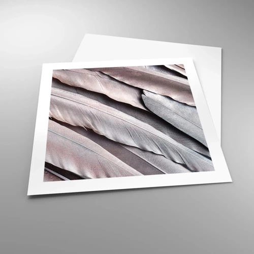 Plakat - I lyserødt sølv - 50x50 cm