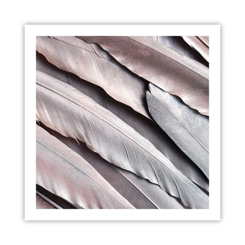 Plakat - I lyserødt sølv - 60x60 cm