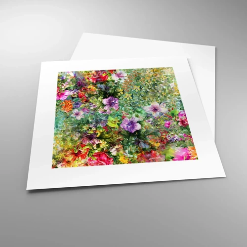 Plakat - Ind i blomsterne ved fortabelse - 30x30 cm