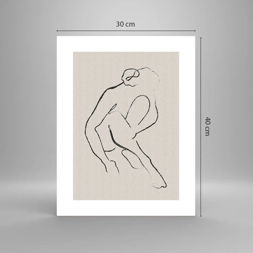 Plakat - Intim skitse - 30x40 cm