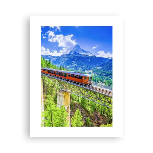 Plakat - Jernbane til Alperne - 30x40 cm