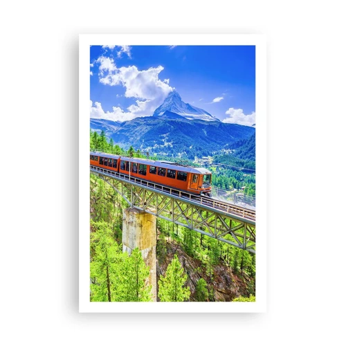 Plakat - Jernbane til Alperne - 61x91 cm