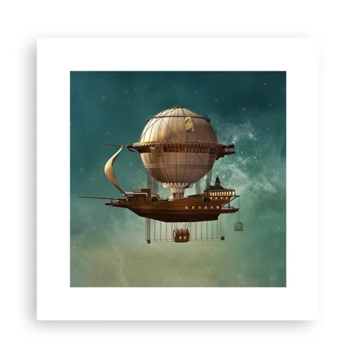 Plakat - Jules Verne hilser - 30x30 cm