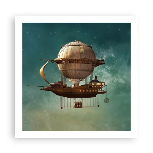 Plakat - Jules Verne hilser - 60x60 cm