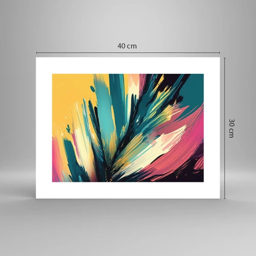 Plakat - Komposition - en eksplosion af glæde - 40x30 cm